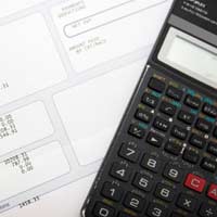 calculator and pay slip