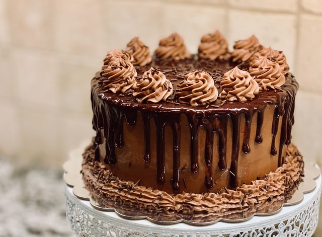 a luxurious chocolate cake