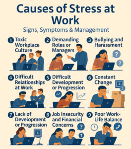 Causes of Stress at Work – Signs, Symptoms & Management - Safe Workers UK
